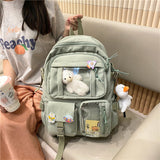 Llyge Cute Women Large Capacity Backpack Waterproof Nylon Female Schoolbag College Lady Laptop Backpacks Kawaii Girl Travel Book Bags