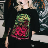 LLYGE Y2k Fairy Grunge  Tshirt   Gothic Horror Cool  Harajuku  Women T Shirt Goth Fashion Halloween Black New  Graphic T Shirts