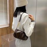 Llyge 2023 New Fashion Bag For Women Chains Shoulder Bag Vintage Femlae Pleated Handbags Girl Bags Purse