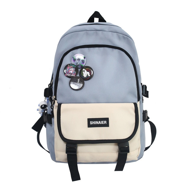 Back to school bag college students large capacity backpack 2023 new Korean tide brand travel girls computer backpack