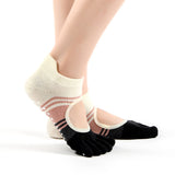 Llyge 2022 Yoga Socks and Pilates Socks for Women Gym Fitness Five Finger Socks Open Toe Full Toe Floor Sports Socks Woman Anti-slip Socks