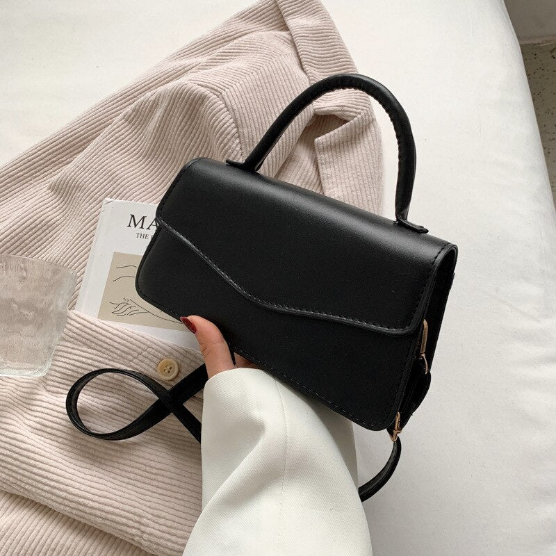 Llyge 2023 Retro All-match Handbags New Trend PU Leather Shoulder Bag Female Fashion Texture Solid Color Crossbody Bags for Women