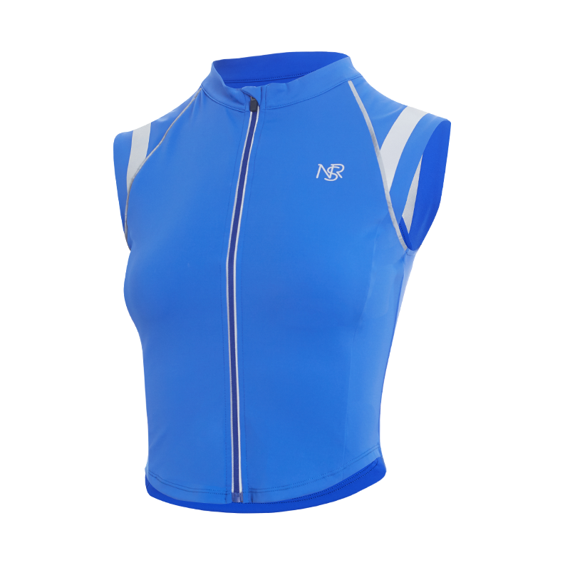 Athletic Zip Up Sweat Vest Jacket Reflective Night Run Yoga Top High Quality Nylon Sports Shirts Fitness Women Gym Workout Tops