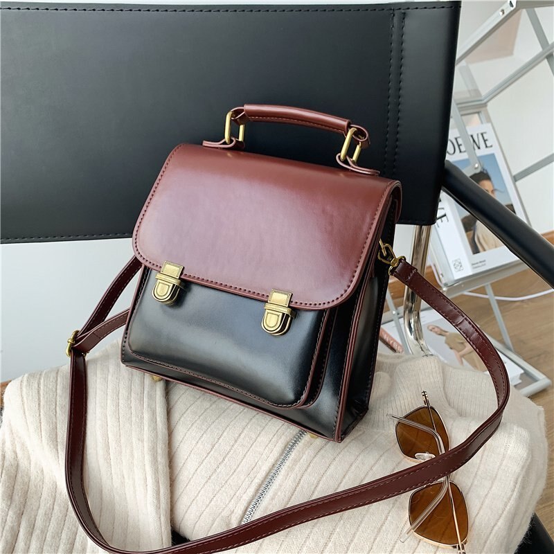 Llyge 2022 Retro Ladies Travel Backpack Brushed Leather Ladies Multifunctional Backpack High Quality Youth Briefcase Girl School Bag