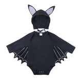 LLYGE 0-24 Month Boy Girl Costume Baby Bat One Piece Infant Spring Autumn Romper Toddler Long Sleeve Onesie Halloween Footless Clothes