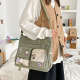 Llyge Oxford Waterproof Back Pack Women Cute Large-Capacity Crossbody Bags Portable Travel Bag Female Small Badge