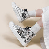 Llyge Original Design Kawaii Girls Students Hand Painted Canvas Shoes Fashion Anime Woman Vulcanize Shoes High Tops