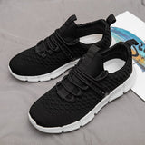 Sneakers High-quality Design Shoes Man Breathable Lightweight Flat Walking Men Shoes Plus Size 46 2022 Spring Black