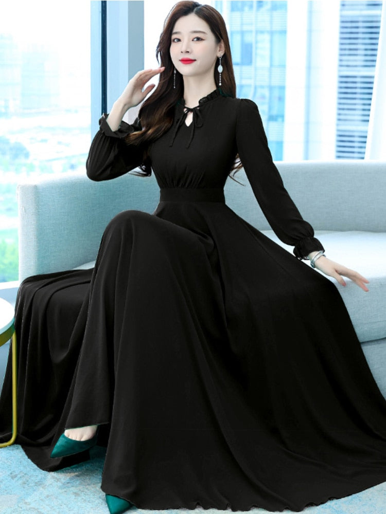 Llyge Back to school 2023 Spring Summer Evening Dresses Elegant and Pretty Women's Dresses Fashion Clothes for Women Long Sleeve Dresses Party Robe