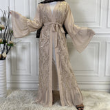 Llyge Eid Mubarak Abaya Dubai Turkey Muslim Fashion Women Hijab Dress Islam Caftan Marocain Dresses Vestidos Clothing Robe Musulman
