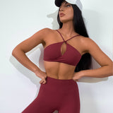 llyge  Yoga Clothing 2 Piece Sets Womens Outfits Sports Bra Legging Suit Gym Wear Fashion Sportswear Fitness Workout Tracksuit