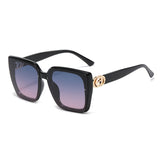 LLYGE Fashion Square Cat Eye Sunglasses Women Brand Designer Vintage Sun Glasses For Ladies Oversized Shades Mirror Female Retro