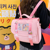 Llyge Japanese Fashion Ladies Backpack Double Waterproof Kawaii Women School Bags For Teenager Girls Shoulder Backpacks Cute Bagpack