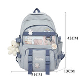 LLYGE Fashion Lovers Rucksack Women Backpack Kawaii Bookbag For Teenage Schoolbag Laptop Mochila Female Travel Shoulder Bag