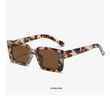 LLYGE Vintage Square Sunglasses Women Brand Designer Retro Leopard Sun Glasses Female Fashion Gradient Rectangle Shades Oculos