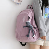 Llyge New High-Capacity Schoolbag Female College Student Japan And South Korea High School Backpack Male Backpack Female Backpack