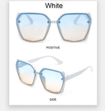 LLYGE Square Sunglasses Women Brand Designer Gradient Sun Glasses Female Irregular Frame Vintage Brown Shades For Ladies Eyewear