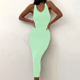 LLYGE Elegant Slip Backless Bodycon Maxi Dress Women's Summer 2023 Party Evening Birthday  Open Back Prom Long Dresses For Woman