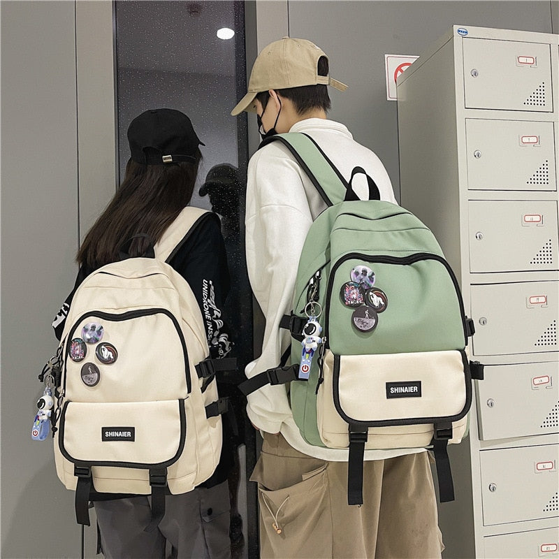 Back to school bag college students large capacity backpack 2023 new Korean tide brand travel girls computer backpack