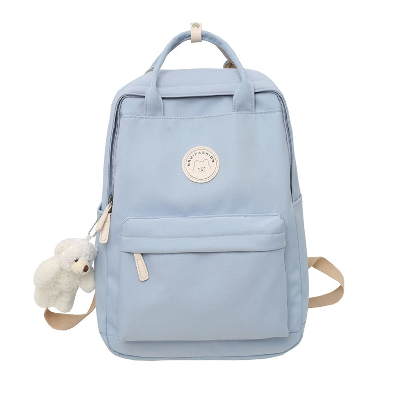 Back to school Cool Student Female Fashion Backpack Waterproof Cute Women School Bag Lady Laptop White Book  Girl College Backpack Travel