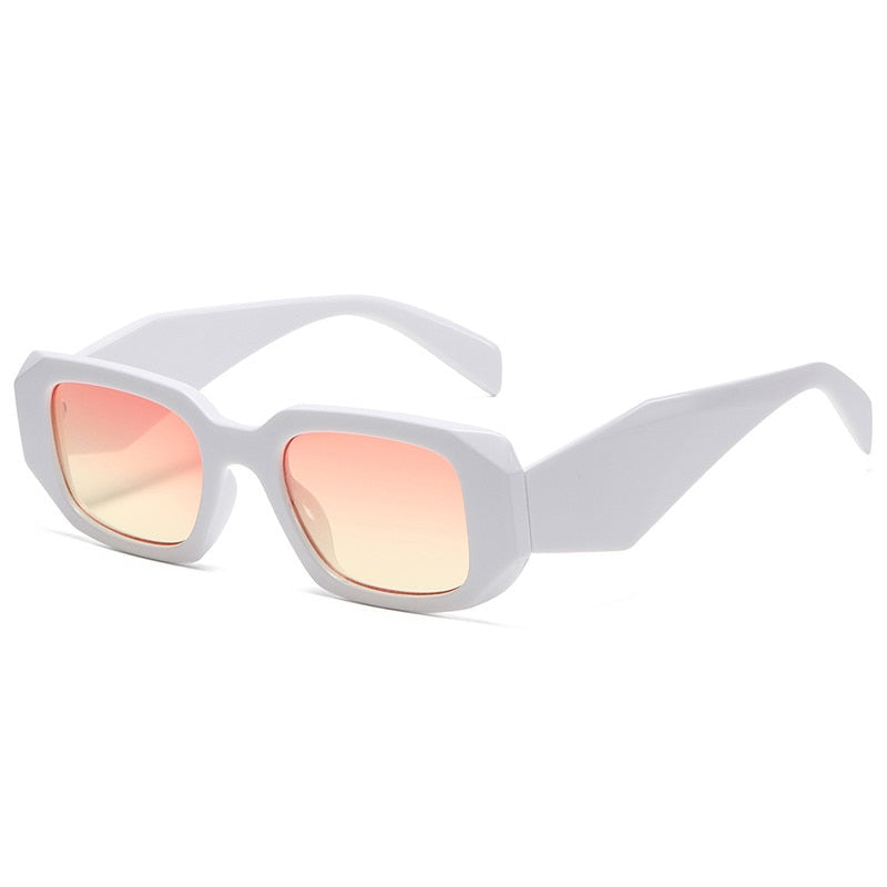 LLYGE Small Rectangle Sunglasses Women Brand Designer Fashion Sun Glasses Female Vintage Gradient Black White Square Shades Oculos