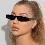 LLYGE Small Rectangle Sunglasses Women Vintage Brand Designer Sun Glasses Female Retro Hip Hop Punk Black Mirror Oculos De Sol