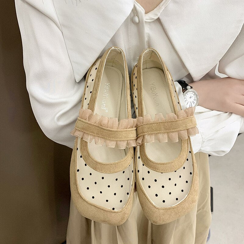 Llyge 2022 New Jacquard Embroidered Women Soft Bottom Ballet Flats Elegant Ladies Casual Strap Ballerinas Chinese Style Causal Shoes