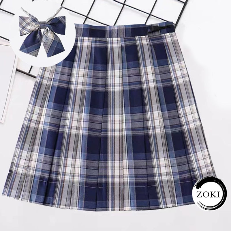 Llyge Plaid Women Pleated Skirt Bow Knot Summer High Waist Preppy Girls Dance Mini Skirt Cute A Line Harajuku  Japan Faldas