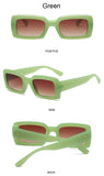 LLYGE Fashion Rectangle Sunglasses Women Brand Designer Jelly Colors Sun Glasses Female Vintage Gradient Green Purple Oculos