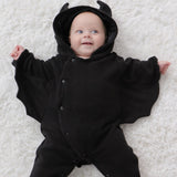 LLYGE Newborn Halloween Dress Up Costume Baby Romper Infant Bat Jumpsuit Baby Girl Boy Halloween Party Cosplay Costume