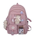 LLYGE Fashion Female Women Backpack Cotton Kawai Rucksack Cute Student School Bag Teenage Girls Casual Bookbag Mochilas