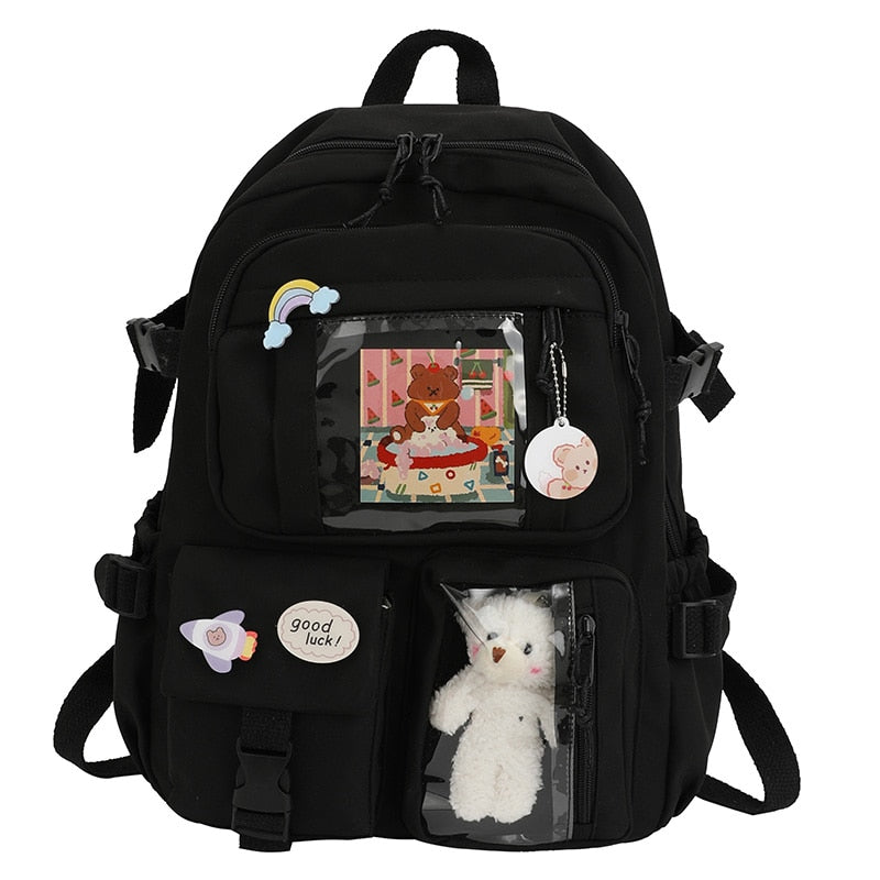 Back to school Women Backpacks Waterproof Multi-Pocket Nylon School Backpack for Student Female Girls  Laptop Book Pack