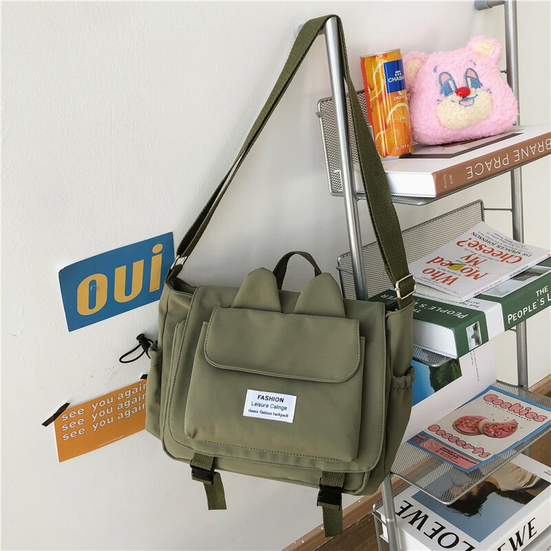 Llyge Back To School LLYGE Japan Style 2023 Women Shoulder Messenger Bag Cute Waterproof Nylon Fashion Crossbody Bag Handbags Large Capacity Travel Purse
