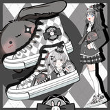 Llyge Original Design Kawaii Girls Students Hand Painted Canvas Shoes Fashion Anime Woman Vulcanize Shoes High Tops