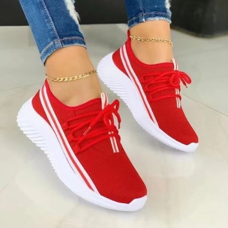 Llyge Women Shoes 2023 Ladies Comfortable Breathable Sports Shoes Shock Absorption Running Shoes Casual Shoes Sneakers Lady Flats
