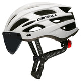 Llyge Outdoor Cycling Helmet With Taillight Adjustable Men Women Bicycle Helmets With Detachable Lens Sun Visor Mountain Bike Helmets