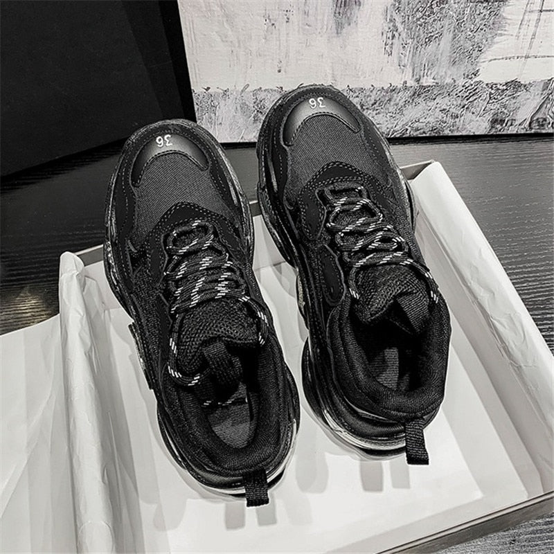 Women Platform Breathable Sneakers Autumn Fashion Casual Shoes 2022 Ankle strap mesh shoes women