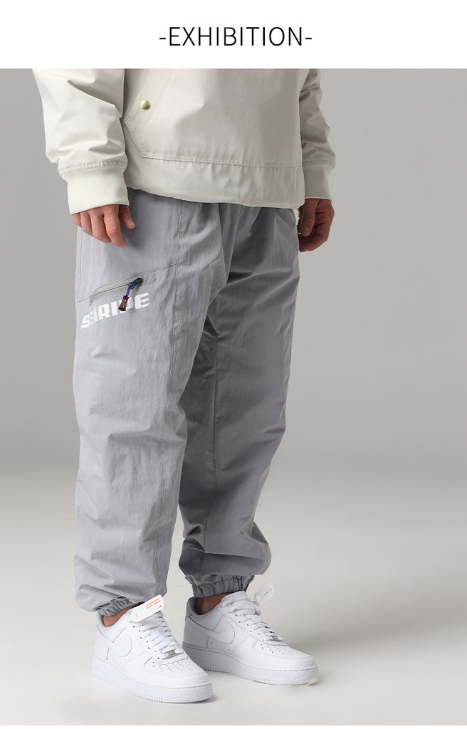 Llyge Men's And Women's Bunch-Leg Snowboarding Pants Waterproof Cotton Padded Warm Breathable Ski Clothing