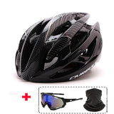 Llyge Men Women Road Bike Helmet With Sunglasses Ultralight Bicycle Racing Sports Helmets Adjustable Integrally-Molded Cycling Helmet