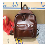 Llyge Fashion Woman Backpack Large Capacity Leather Laptop Bagpack High Quality Book Schoolbag For Teenage Girls Student Mochila