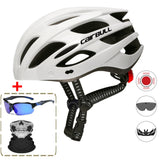 Llyge Outdoor Cycling Helmet With Taillight Adjustable Men Women Bicycle Helmets With Detachable Lens Sun Visor Mountain Bike Helmets