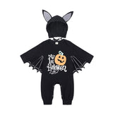 LLYGE 0-24 Month Boy Girl Costume Baby Bat One Piece Infant Spring Autumn Romper Toddler Long Sleeve Onesie Halloween Footless Clothes