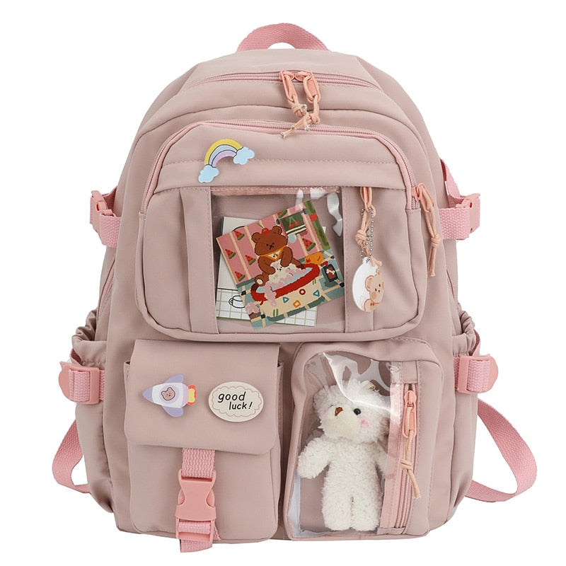 Back to school Women Backpacks Waterproof Multi-Pocket Nylon School Backpack for Student Female Girls  Laptop Book Pack