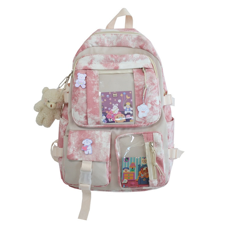 Back to school 2023 Japan and South Korea Department Large Capacity Middle and High School Backpack Dyed Bag Computer Travel Bag Cute backpack