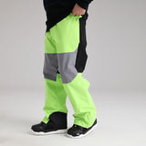 Llyge Ski Pants Veneer Loose Winter Snow Pants Windproof Waterproof And Warm Ski Trousers For Men And Women Stitching Ski Pants