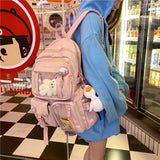 Llyge Cute Women Large Capacity Backpack Waterproof Nylon Female Schoolbag College Lady Laptop Backpacks Kawaii Girl Travel Book Bags