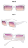 LLYGE Fashion Rectangle Sunglasses Women Brand Designer Jelly Colors Sun Glasses Female Vintage Gradient Green Purple Oculos