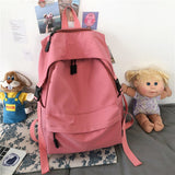 Llyge Solid Color Casual Backpack Cute New Women Backpack Fashion School Bags For Teenage Girls Student Kawaii Shoulder Bags Mochilas
