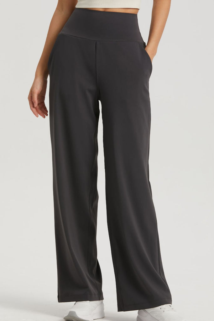 LLYGE Straight Leg Sports Pants with Pockets