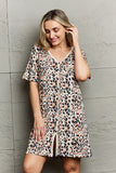LLYGE Quilted Quivers Button Down Sleepwear Dress